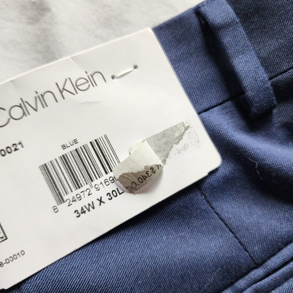 CALVIN KLEIN Blue Jerome Slim Fit Pant. NWT. - Picture 9 of 9